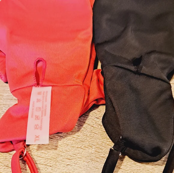 New & Never Worn Beautiful 🖤❤️ Black and Red Color Block Thong Bikini  nwot - Picture 10 of 10